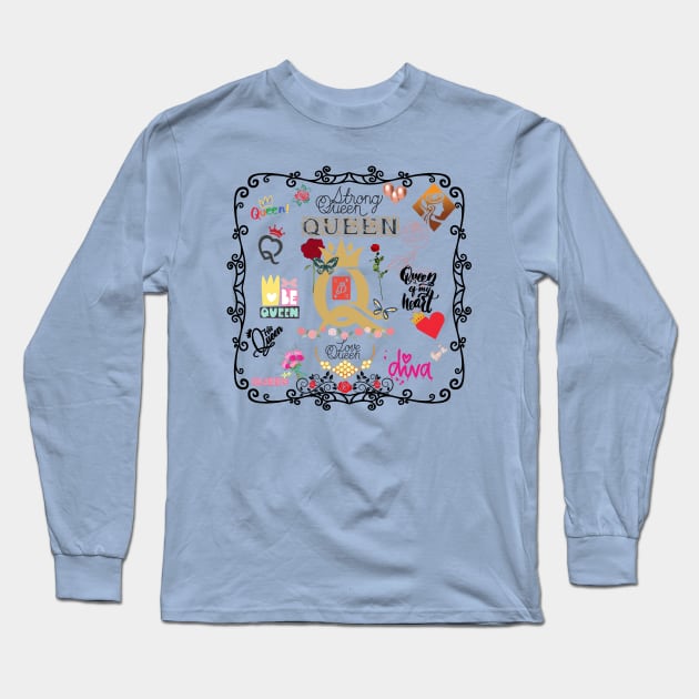 Queen Long Sleeve T-Shirt by Joy-Graphix